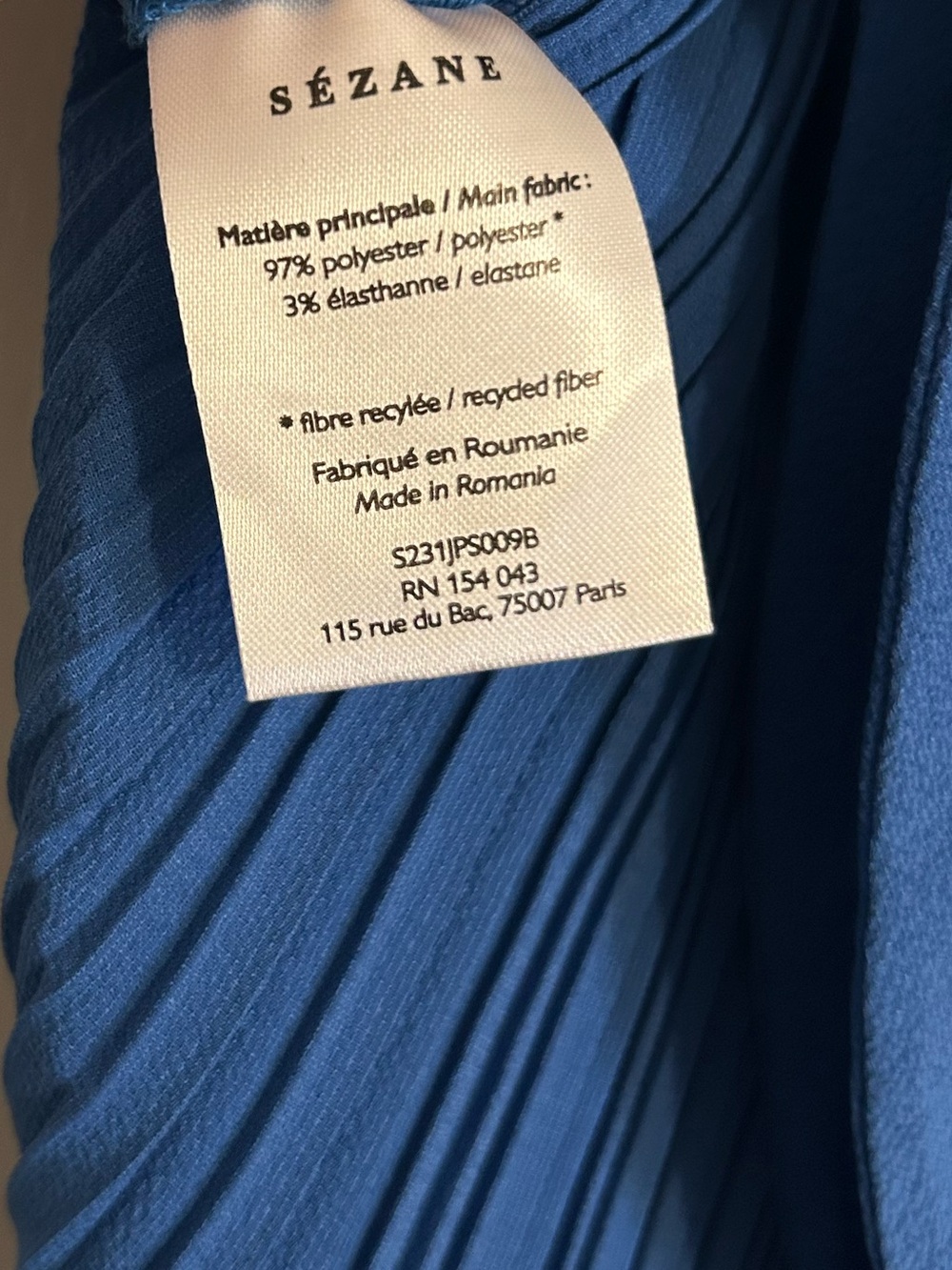 Sezane Piper Cobalt Blue Jumpsuit - Picture 6 of 10